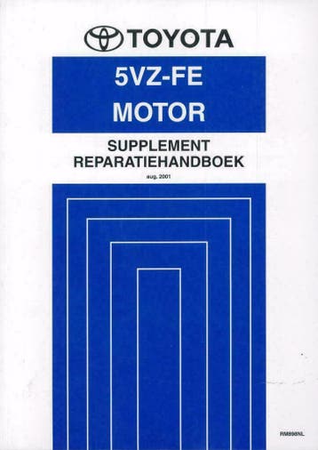 2001 Toyota Landcruiser motor 5VZ-FE reparatiehandboek, Verzenden