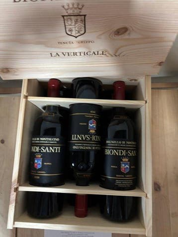 Biondi Santi, Tenuta Greppo La Verticale 2018 x2, 2019 x2,, Nieuw