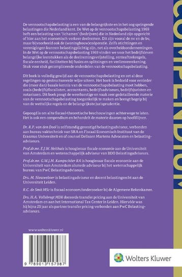 Compendium Vennootschapsbelasting 9789013157987, Boeken, Verzenden, Gelezen, R.P. van den Dool