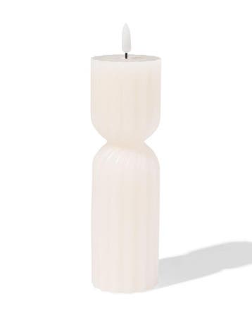 HEMA Led vormkaars 6.2x23cm diabolo ivoor laag geprijsd, Verzenden, Nieuw