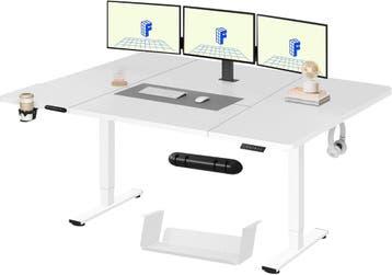 Zit sta bureau - Elektrisch - Verstelbaar - 180x80 cm - Wit, Huis en Inrichting, Verzenden, Zo goed als nieuw