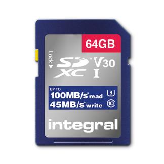 SDXC kaart | Integral | 64 GB (Class 10), Verzenden, Nieuw, Integral
