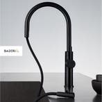 NIEUW KEUKENKRAAN ZWART UITTREKBAAR SPROEIER 360 GRADEN, Ophalen of Verzenden, Nieuw, Kraan