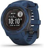 Garmin Instinct Solar 45 mm blauw met een blauwe siliconen, Verzenden, Gebruikt