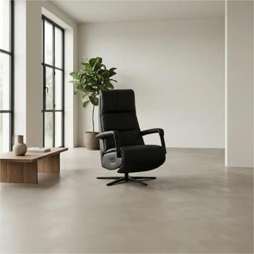 Leren elektrisch relaxfauteuil Core - Toledo Nero (zwart) -, Huis en Inrichting, Fauteuils, Bohemian, Industrieel, Modern, Scandinavisch