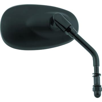 BikeMaster Harley Oval Mini Mirror - Each - Matte Black, Ophalen of Verzenden
