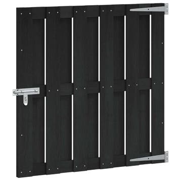 vidaXL Tuinpoort 100 x 100 cm WPC en Aluminium Zwart, Tuin en Terras, Tuinpoorten, Verzenden, Nieuw
