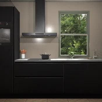 Zwarte greeploze keuken Riga 21434, Verzenden, Nieuw