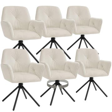 Draaibare fauteuil Lenia, gestoffeerd, Verzenden, Nieuw