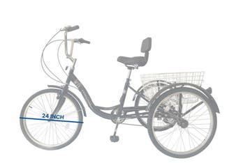 Driewieler Fiets Zwart | 7 Versnellingen | Nieuw | OP=OP, Ophalen of Verzenden, Nieuw, Viking Choice