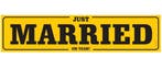Auto decoratie sticker Just Married wit, Hobby en Vrije tijd, Feestartikelen, Verzenden, Nieuw, Versiering, Geboorte of Huwelijk