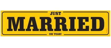 Auto decoratie sticker Just Married wit, Hobby en Vrije tijd, Feestartikelen, Verzenden, Nieuw, Versiering, Geboorte of Huwelijk