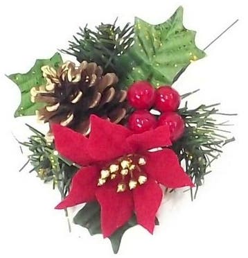 Kerstbijsteker Kerstroos Dennenappel en Besjes per stuk, Ophalen of Verzenden, Nieuw