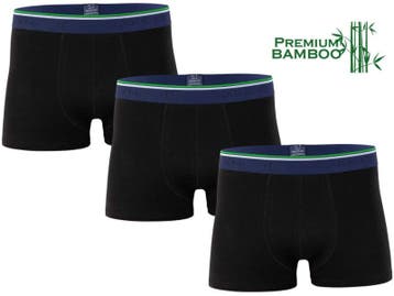 3 stuks Heren boxershort  - Bamboe - Ondergoed - Zwart, Verzenden