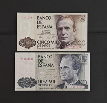 Spanje. - 5000 and 10.000 Pesetas - 1979/1985 - Pick 160 y