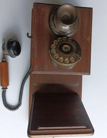 Analoge telefoon - Hout, Metaal