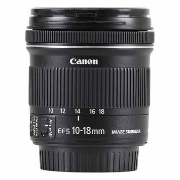 Canon EF-S 10-18mm f/4.5-5.6 IS STM met garantie, Gebruikt, Canon, Canon EF-S, Groothoeklens