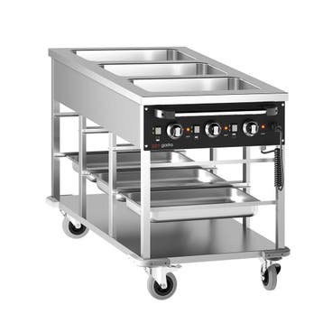 GGM Gastro | Bain-marie wagen - 3 kW - 3x GN 1/1 - | TWBK300, Verzenden, Nieuw