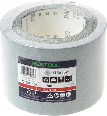 Festool 115x25m P150 GR Handschuurrol Granat - 201108, Verzenden, Nieuw