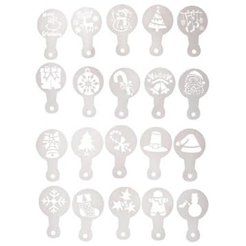 Wilton Stencil Kerst Set/20, Hobby en Vrije tijd, Taarten en Cupcakes maken, Verzenden, Nieuw