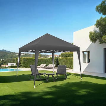 Tuinpaviljoen Linosa opvouwbaar 3x3m - grijs, Tuin en Terras, Partytenten, Verzenden, Nieuw