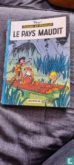 Johan en Pirrewiet - Le pays maudit - 1964, Eén stripboek, Verzenden, Gelezen, Culliford, Pierre.