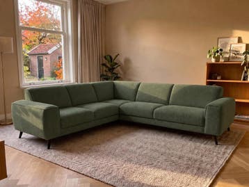 Hoekbank Zwolle - hoekbanken - Groen, Nieuw, 150 cm of meer, Stof, 200 tot 250 cm
