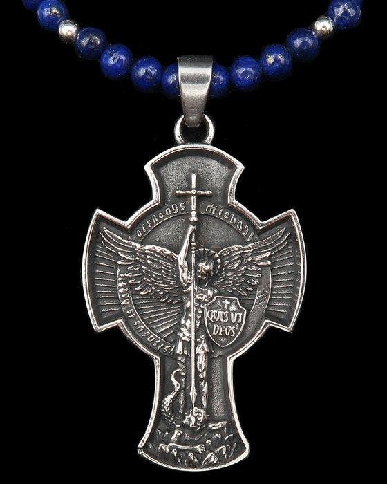 Lapis lazuli - Sint-Michaël Aartsengel - Uitdrijving van, Antiek en Kunst, Antiek | Boeken en Bijbels