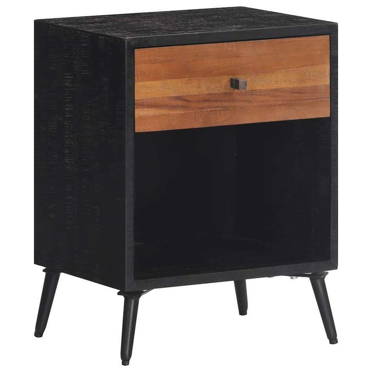 vidaXL Nachtkastje 40x30x50 cm massief teakhout, Huis en Inrichting, Slaapkamer | Nachtkastjes, Nieuw, Hout, Verzenden