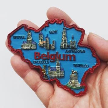 België Koelkastmagneet - Souvenir & Reistafel voor Huisdecor, Verzenden, Nieuw