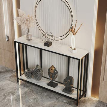 Moderne Console Tafel 120cm met Sintered Stone Top en Metale, Verzenden, Nieuw