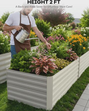 Verhoogd Kweekbed Metaal - Roestvrij & Eenvoudig te Monteren, Tuin en Terras, Bloempotten, Verzenden, Nieuw