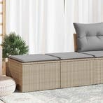 vidaXL 2-delige Loungeset met kussens poly rattan acacia, Tuin en Terras, Tuinsets en Loungesets, Verzenden, Nieuw, Rotan, Loungeset