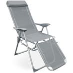 Tuinstoel met hoge rug Antraciet Aluminium , set van 2, Tuin en Terras, Tuinstoelen, Verzenden, Nieuw