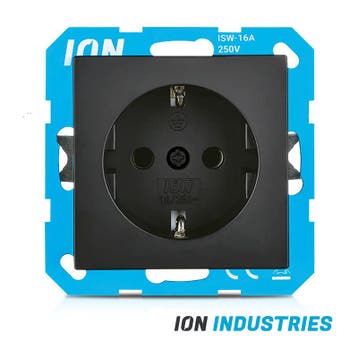 ION INDUSTRIES - Wandcontactdoos V1/J1 mat zwart met, Verzenden, Nieuw, Overige fittingen
