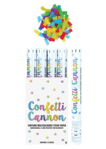 Confetti Shooter multicolour 50cm, Verzenden, Nieuw, Feestartikel