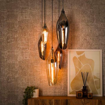 *WOONWINKEL* Trapse Hanglamp Gekleurd Glas, Huis en Inrichting, Lampen | Hanglampen, Verzenden, Nieuw