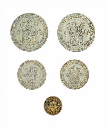 Nederland. Lot of 5 Silver Coins – Willem III & Wilhelmina