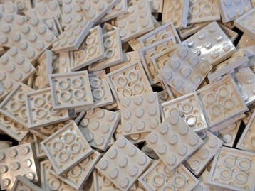 Lego Onderdelen - New Plate 3 x 3 White 250pcs, Kinderen en Baby's, Nieuw