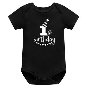 1e verjaardag cakesmash glitter hoedje zilver met zwart, Kinderen en Baby's, Overige typen, Nieuw, Sweet-One, Verzenden