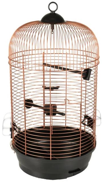 Vogelkooi Sanna 2 – Zwart/Koperen Binnenkooi voor Parkiet., Verzenden, Nieuw, Metaal, Vogelkooi
