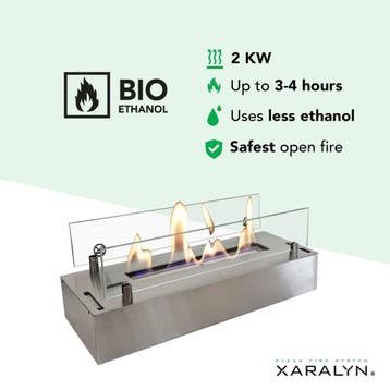 Xaralyn Bio-ethanol brander S Geborsteld RVS, Verzenden, Nieuw, Elektrische haard