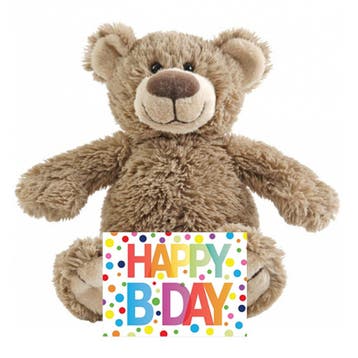 Kinder cadeau knuffelbeer - Happy Birthday wenskaart - 22, Verzenden, Nieuw