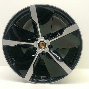 Porsche Taycan ORIGINELE 21 ExclusiveDesign zw/zi met banden, Ophalen, Gebruikt, Banden en Velgen, 21 inch