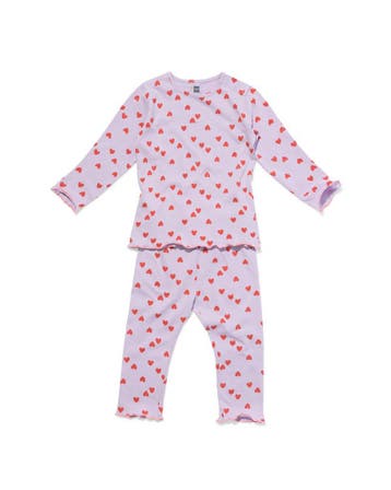 HEMA Babypyjama hartjes lila, Verzenden, Nieuw