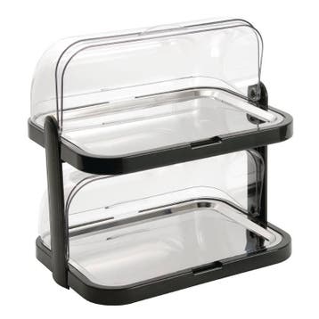 Dubbele Gekoelde Vitrine | Kunstof / RVS, Verzenden