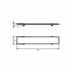 Planchet Ixi Glas 60x11 cm RVS, Ophalen of Verzenden, Nieuw