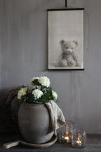 Linnen wandhanger Baby Beertje 60 x 40 cm, Ophalen of Verzenden, Nieuw