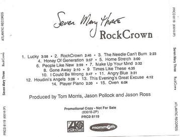 cd promo - Seven Mary Three - Rock Crown, Verzenden, Zo goed als nieuw