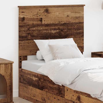 vidaXL Hoofdbord met hoofdeinde Oud Hout 80 cm Bewerkt hout, Verzenden, Nieuw, Bruin, Hout